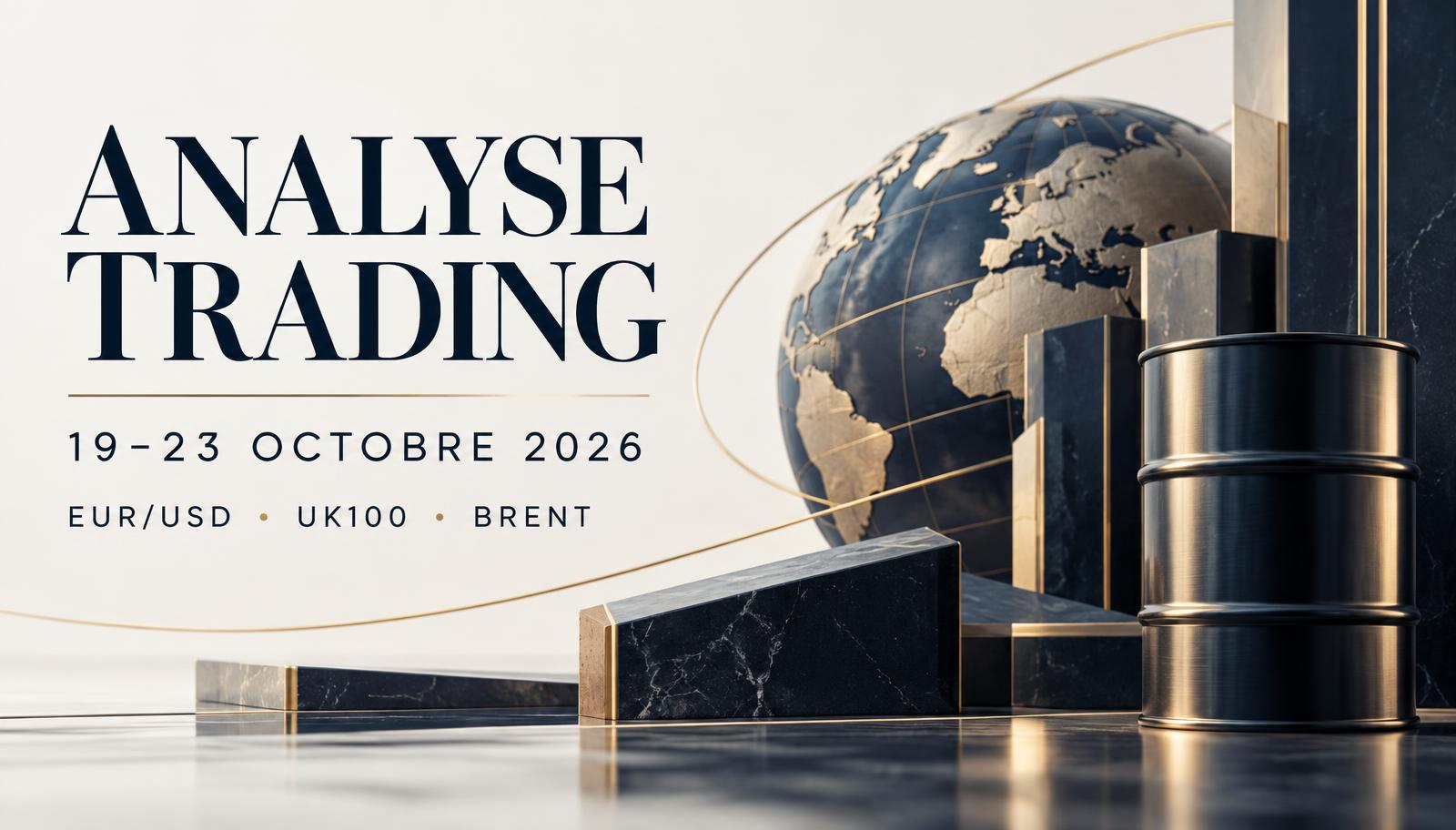 Analyse trading UGK Trading du 19 au 23 octobre 2026 : EUR/USD, UK100 et Brent